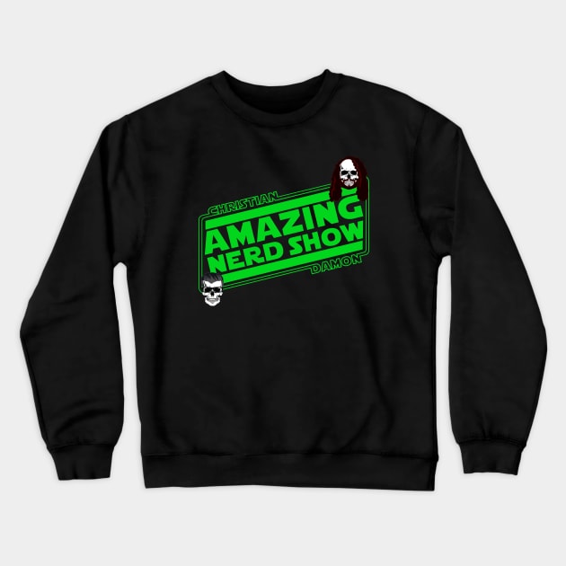 Ecto Green Amazing Nerd Show Logo Crewneck Sweatshirt by The Amazing Nerd Show 